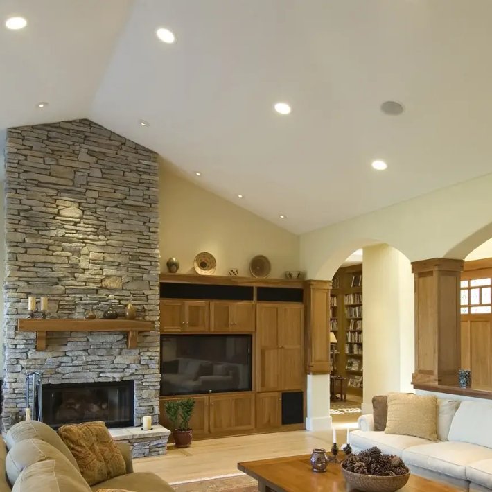 Residential house living room interior lighting