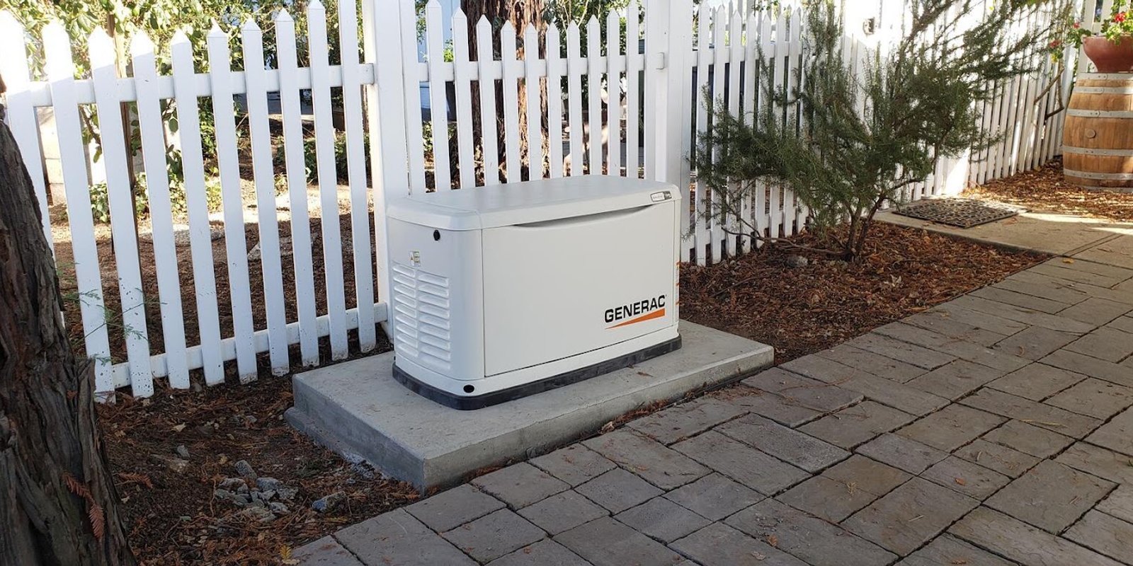 Generac standby generator installed on a Sonoma County property