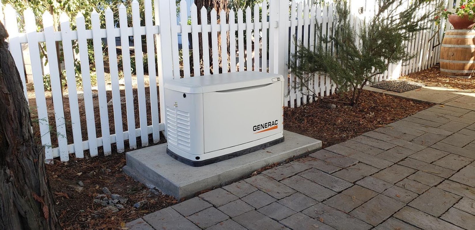 Generac standby generator installed on a Sonoma County property