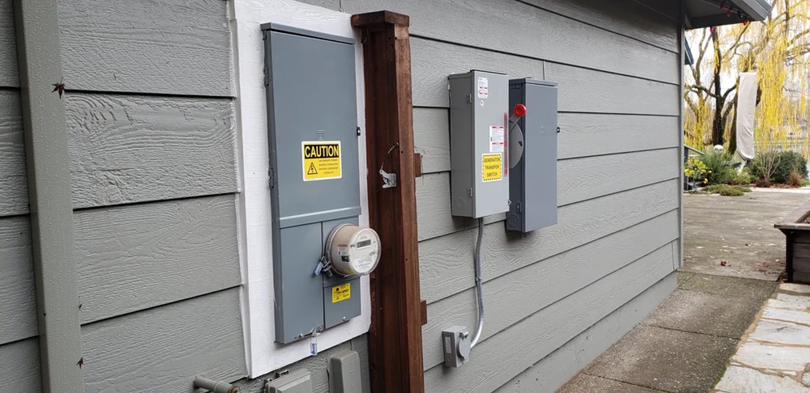 Exterior electrical equipment reviewed during a Sonoma County electrical inspection