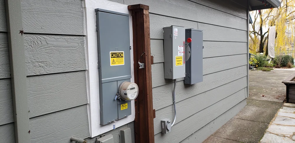 Exterior electrical equipment for a home's power supply